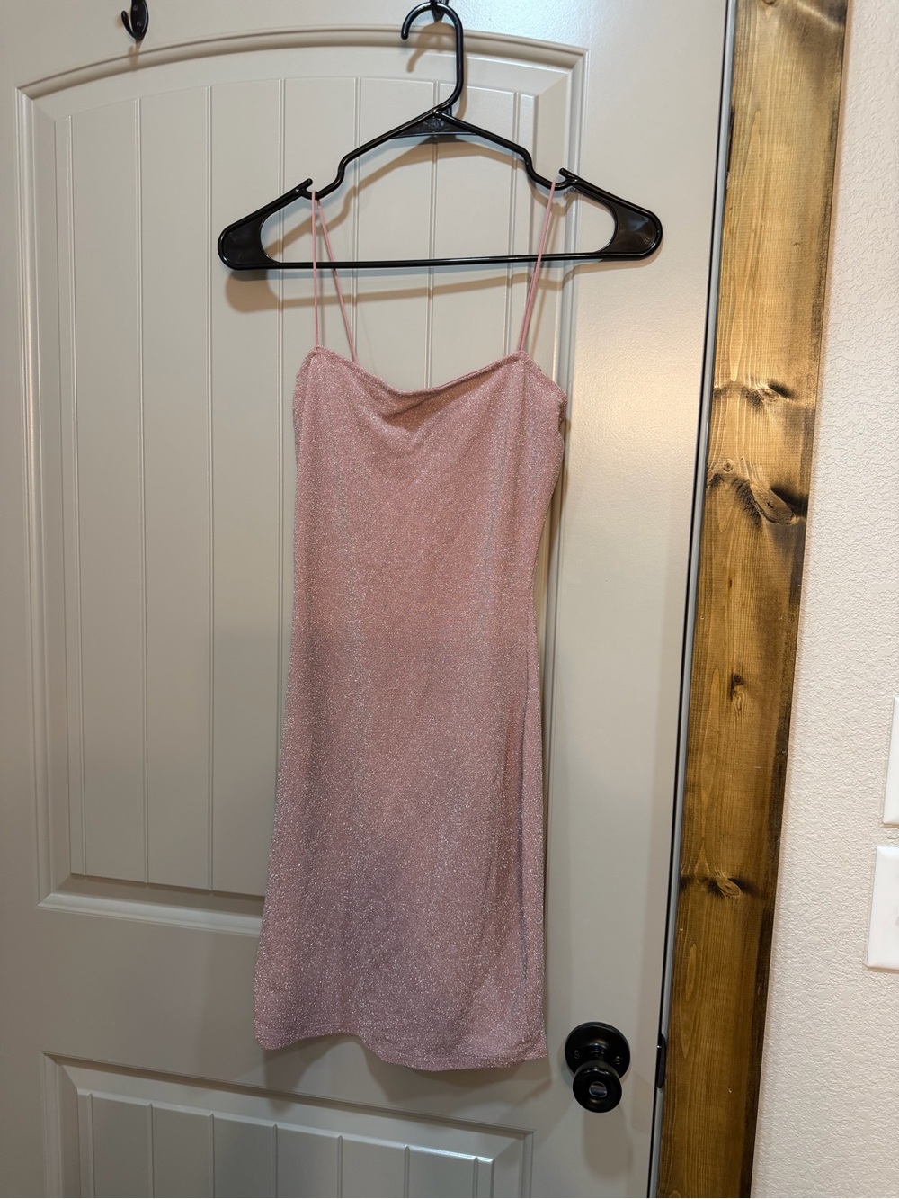 Love Tree Shimmery Blush Pink Slip Dress